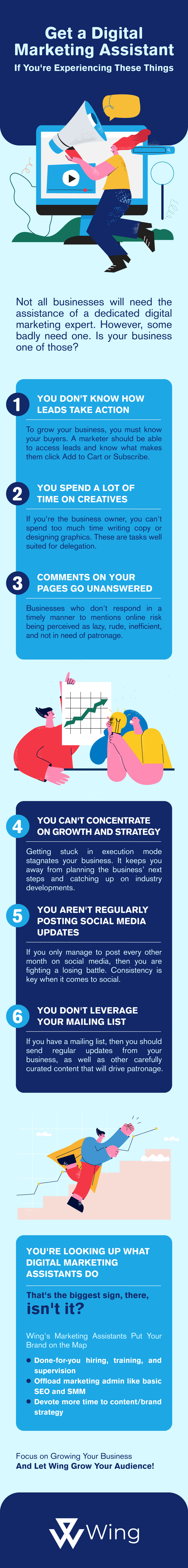 infographic talking about the need for a digital marketing assistant